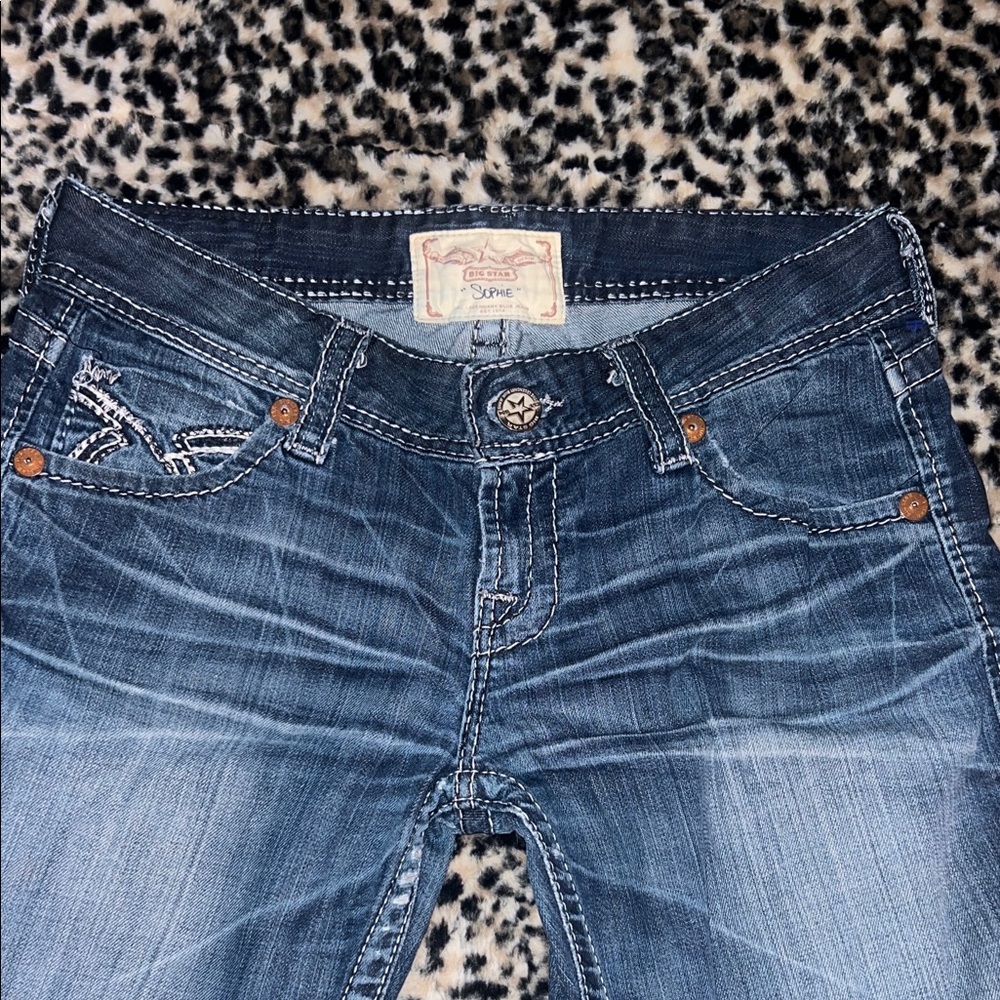 Y2K Big Star “Sophie” Medium Blue Boot Cut Jeans